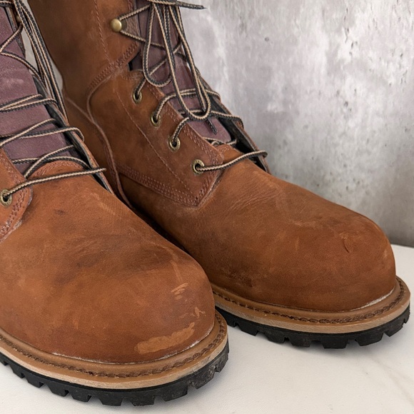 Irish Setter mesabi Men\'s Tan Leather Lace-Up Boots sz 14 main image 4